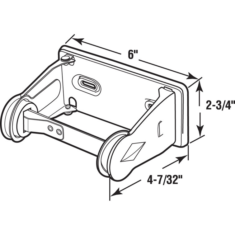 PrimeLine Single Roll Paper Holder, 11 In. Wide, Steel Construction
